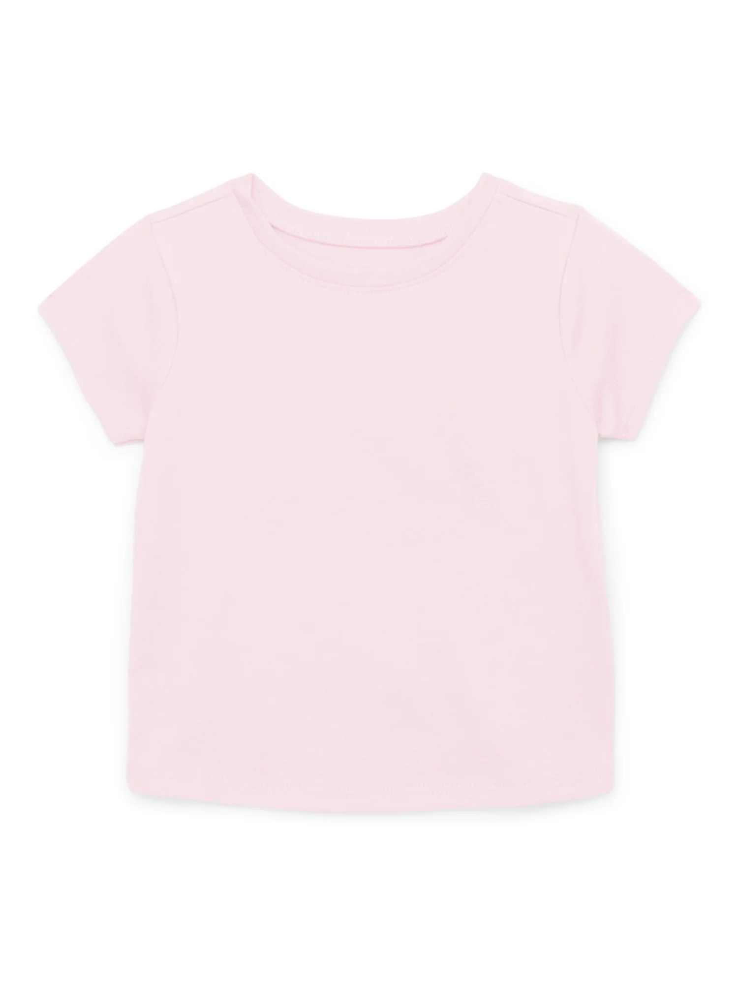 Garanimals Baby Girl Solid T-Shirt with Short Sleeves, Sizes 0M-24M | Walmart (US)