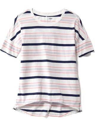 Old Navy Relaxed Tunic Tee For Girls Size L - White | Old Navy US