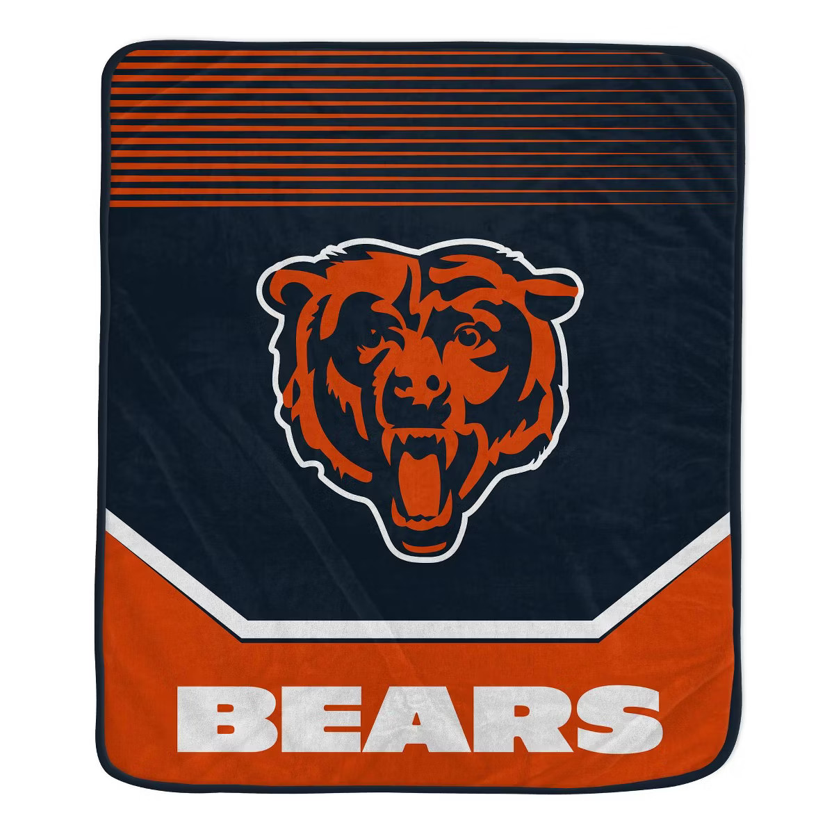NFL Chicago Bears Half Tone Lines Tab Royal Plush Blanket | Target