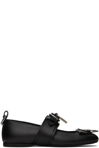 JW Anderson - Black Punk Ballerina Flats | SSENSE