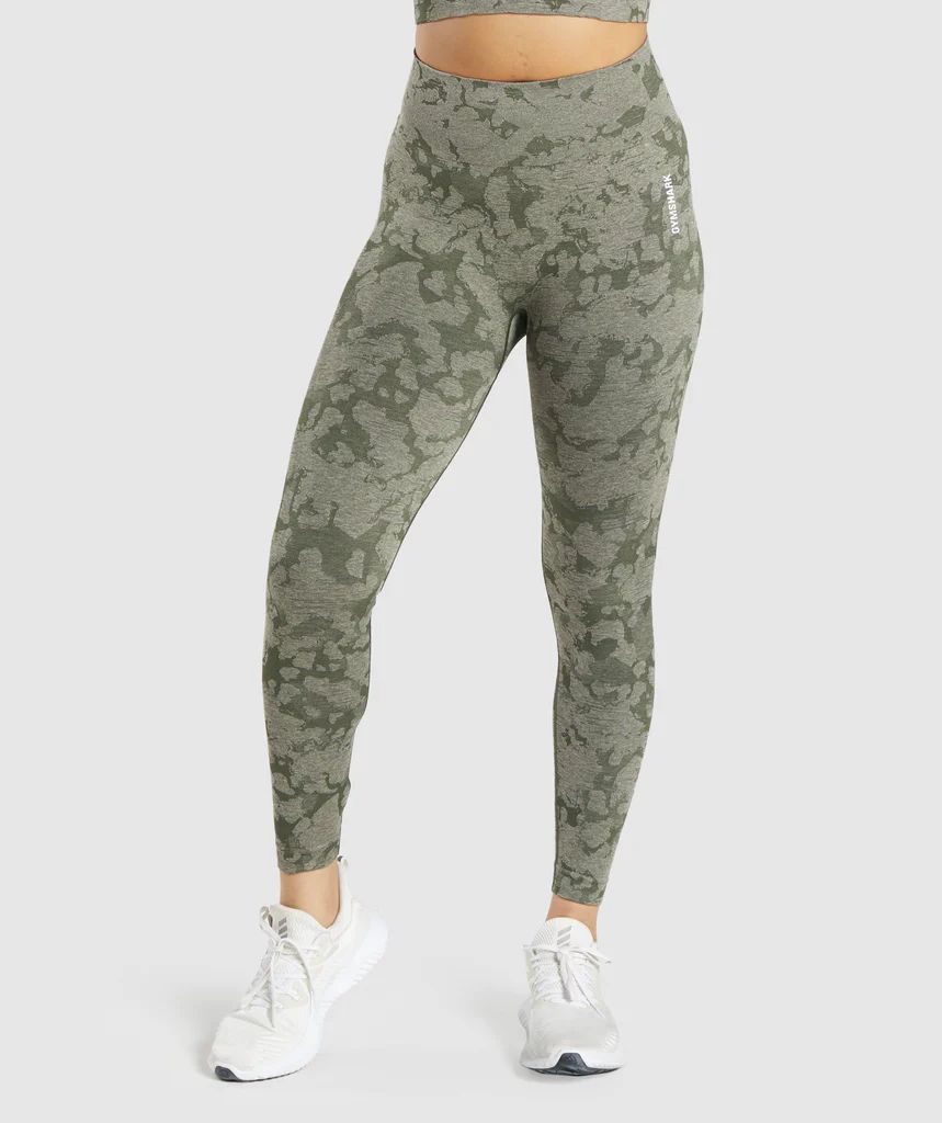 Gymshark Adapt Camo Seamless Leggings - Green | Gymshark (Global)