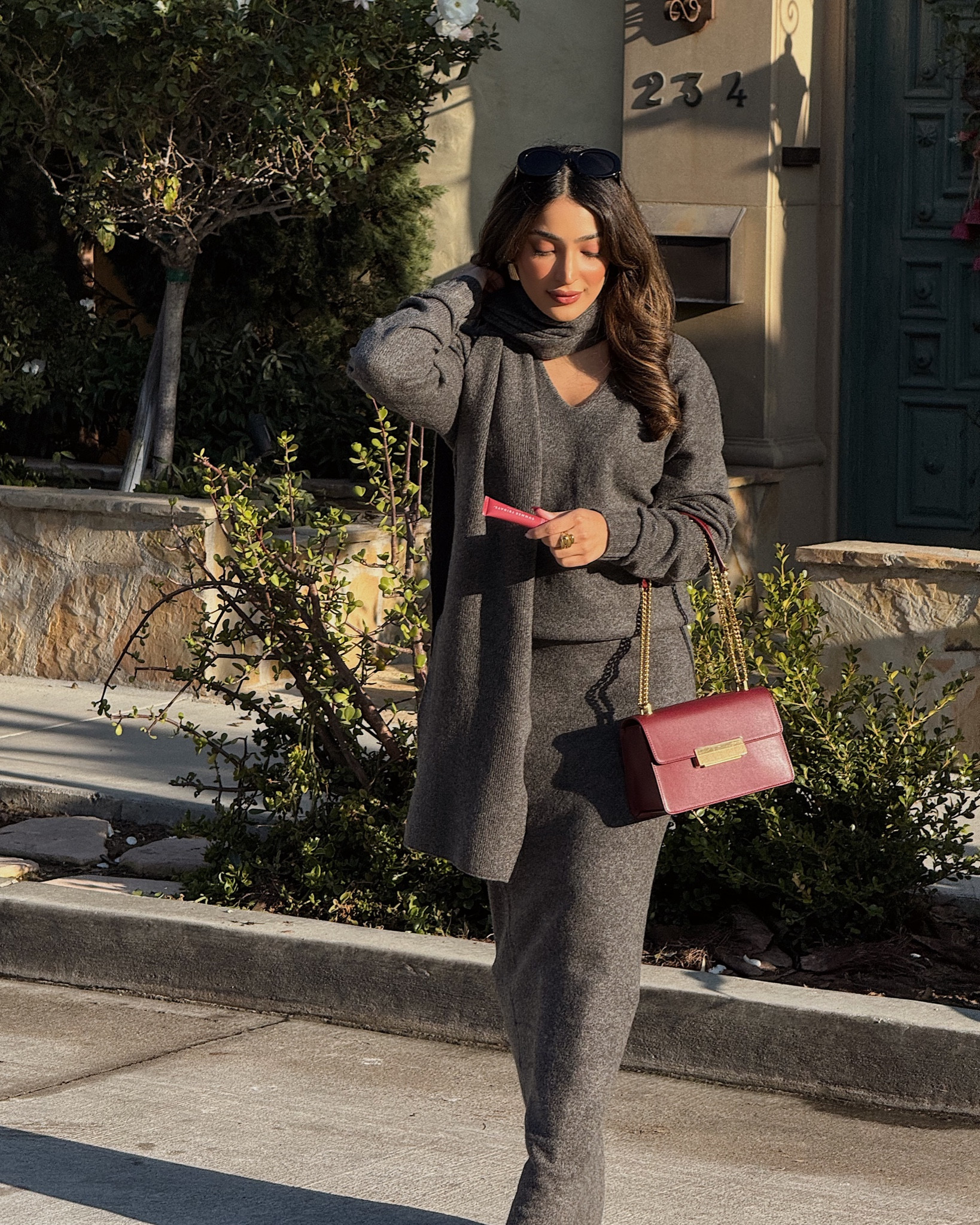 Grey and burgundy combo 🫶🏼 @meshki @ateliersauguste 

#LTKwinter #LTKsale #LTKstyletip