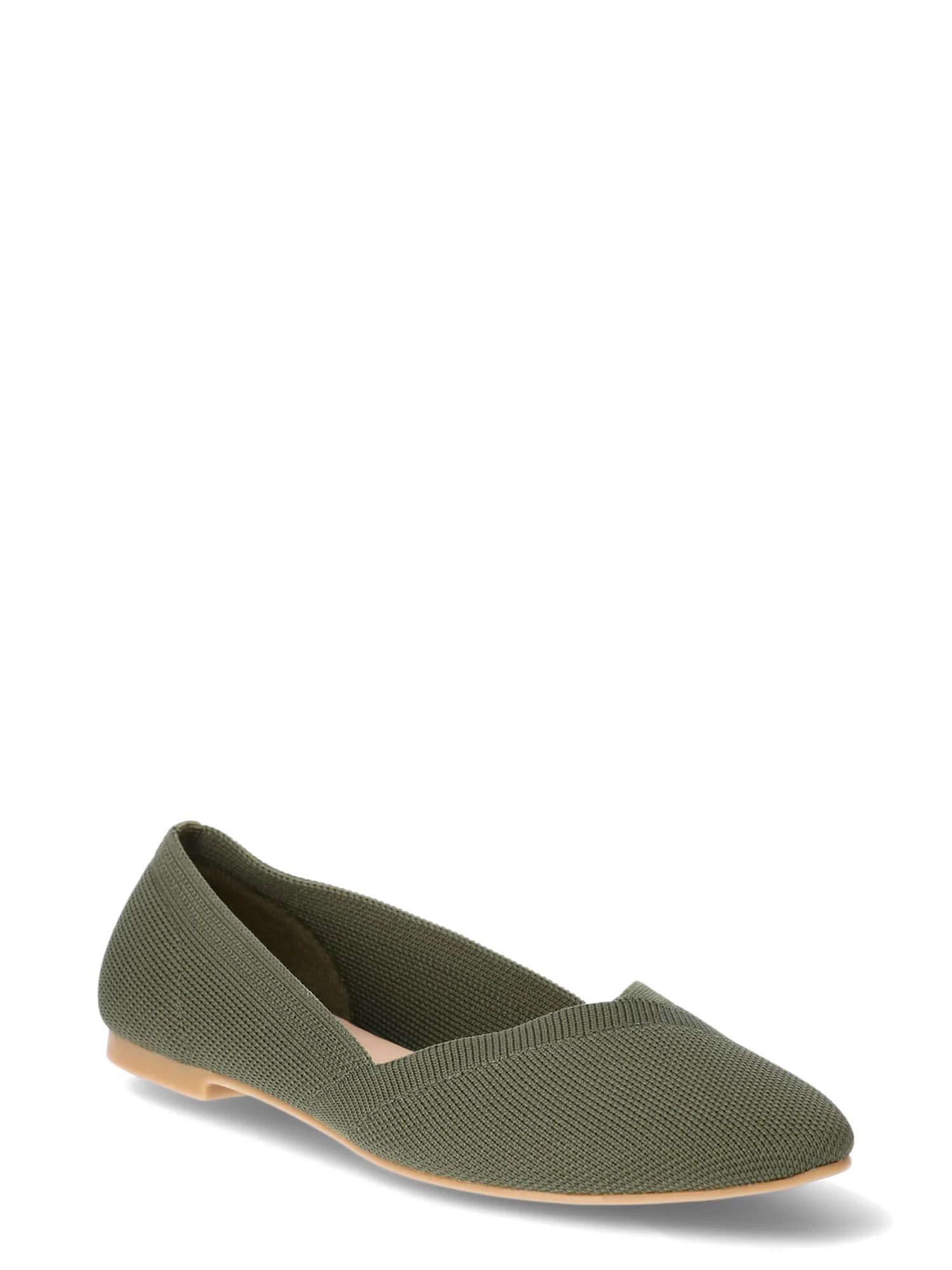 Time and Tru Women's Knit Ballet Flats, Sizes 6-11 - Walmart.com | Walmart (US)