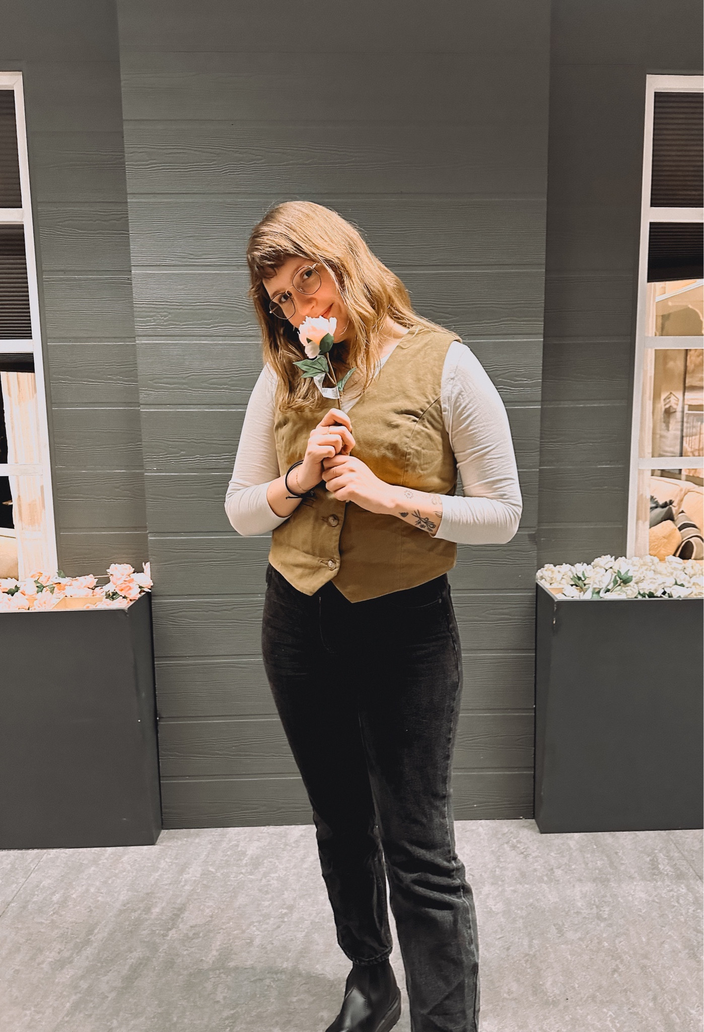 Vests are also super “in” for January 2024, and I’m so excited to have found this regenerative option from Madewell. It’s a perfect level of structure to add a polish top layer to any outfit. This exact vest is also on sale! 

Of course, my girlfriend collective crop long sleeve has become a staple for winter layering. I love that this piece has become an essential sustainable basic and a go-to option in so many colors. 

While these jeans are older and not available, this silhouette is showcased on the Madewell website in both classic and curvy. 

Top it off with my favorite versatile Dr Martens, and it’s a look! 

#LTKsalealert #LTKSeasonal #LTKmidsize