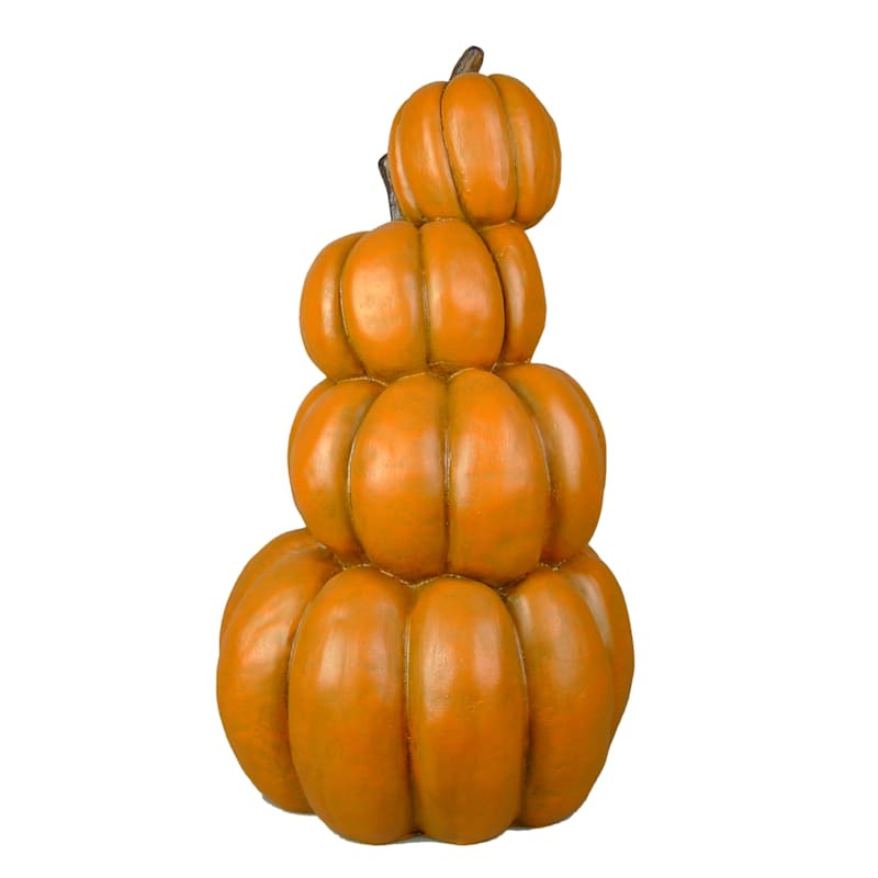 Homespun Harvest Orange Pumpkin Stack, 25" | At Home