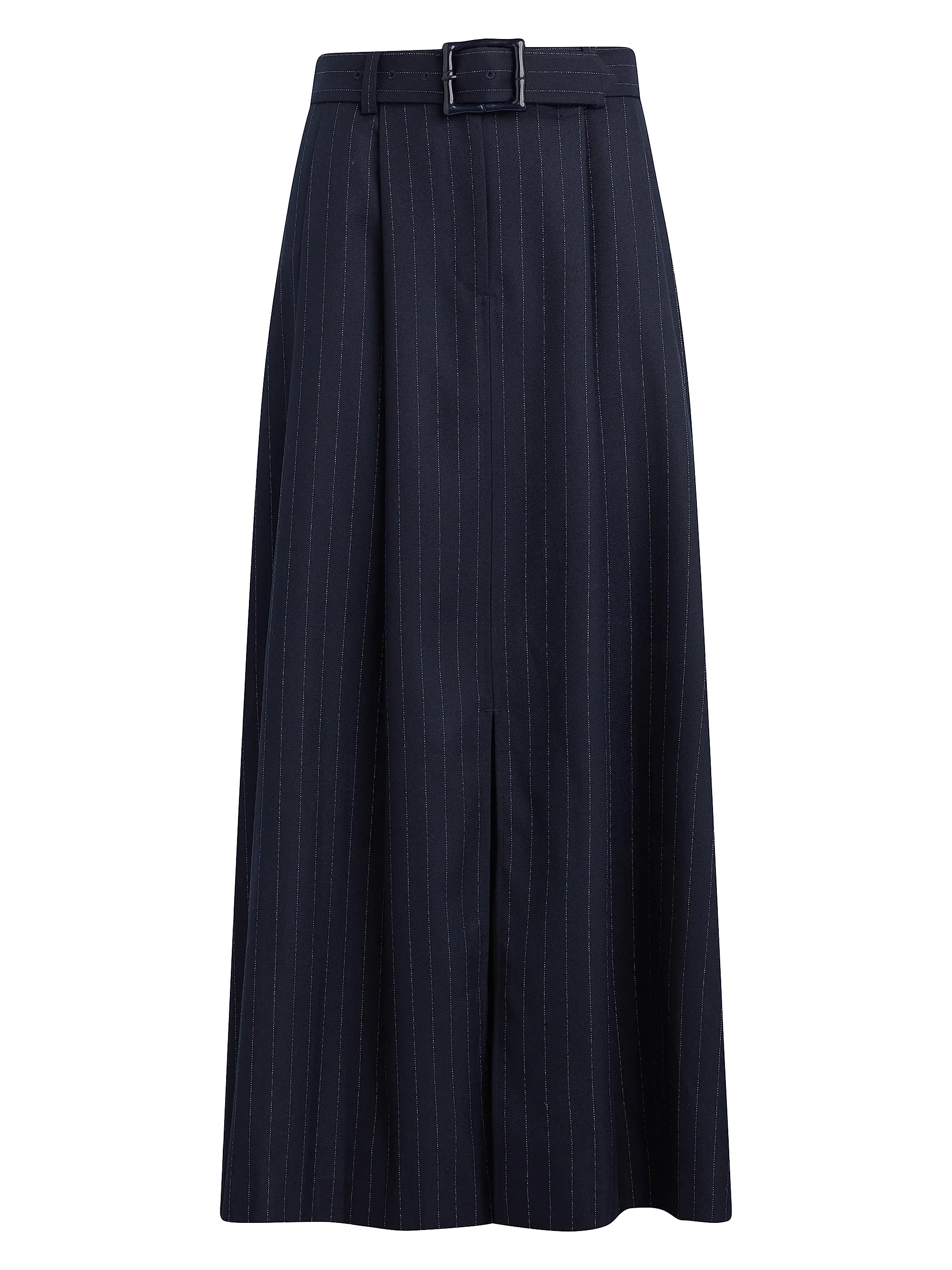 The Gabby Pinstriped Belted Maxi Skirt | Saks Fifth Avenue
