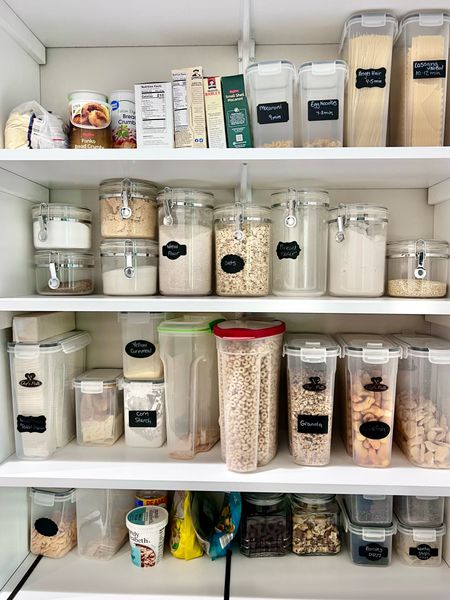 My go-to storage containers. I forget clear so I can see when items need restocked and to be added to the grocery list!

#LTKhome #LTKstyletip