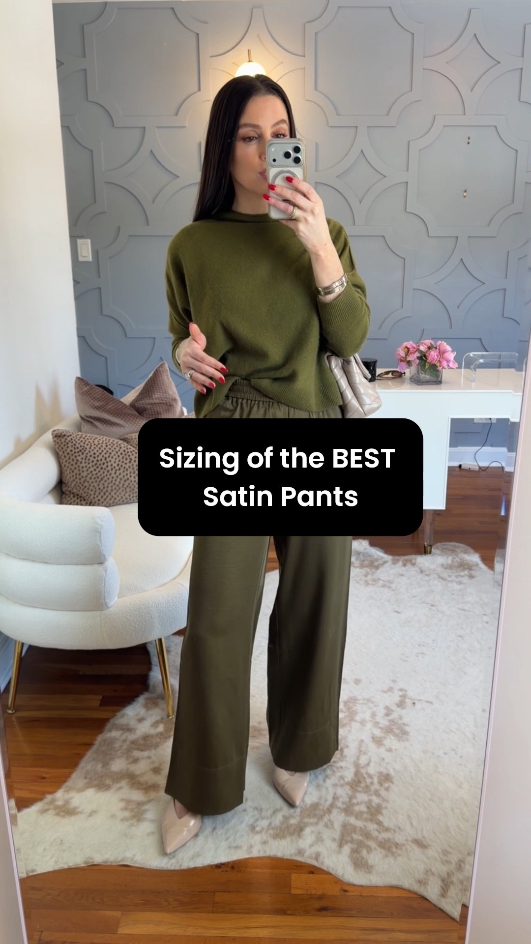 Sizing details for our new favorite satin pants!

#LTKootd