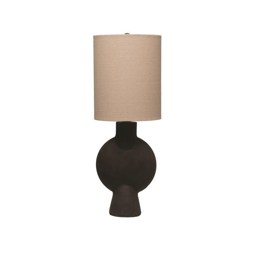 Matte Black Terracotta Table Lamp – BURKE DECOR | Burke Decor