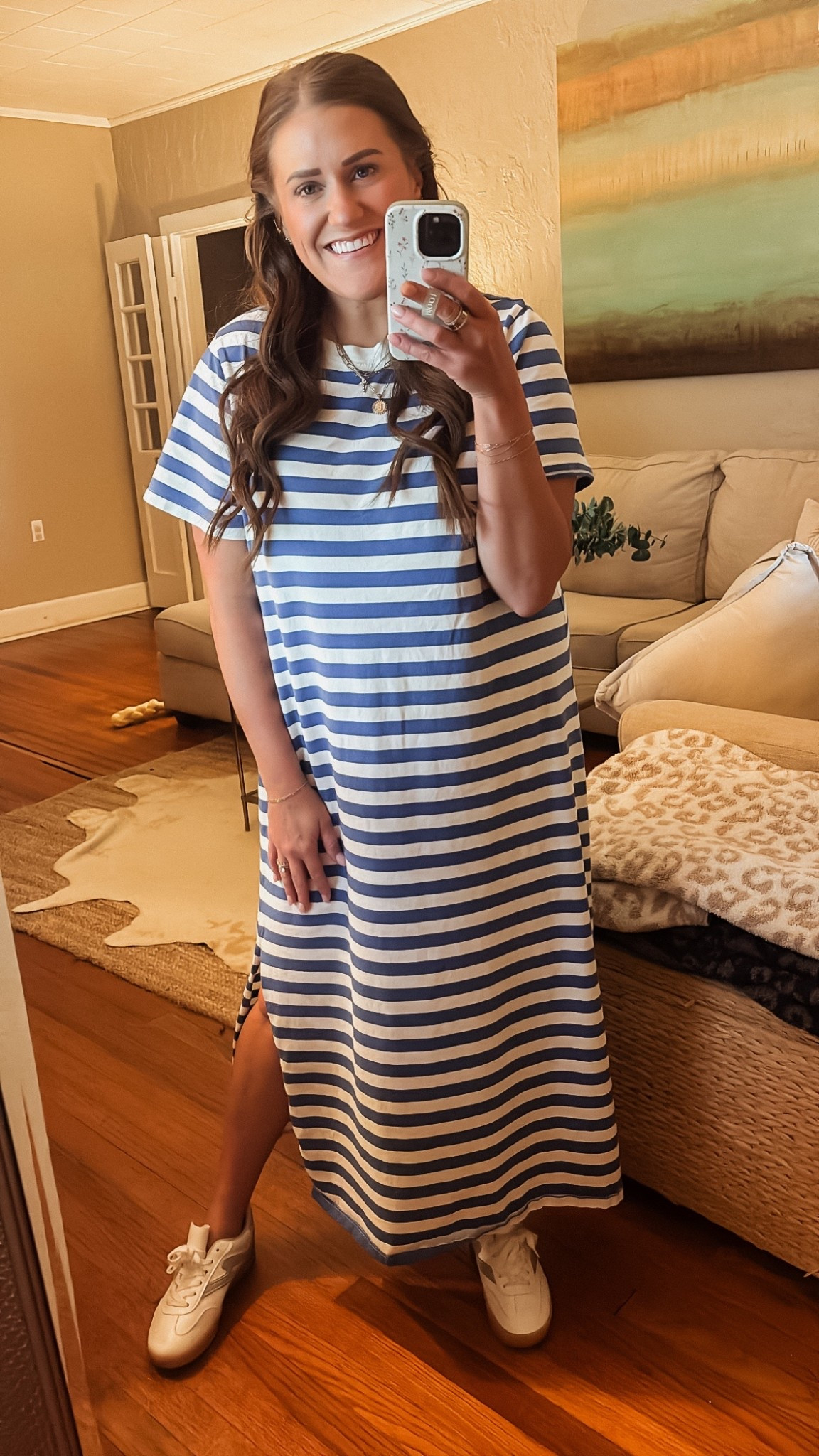 Old Navy dress that runs big but shrinks in length!
..


#LTKMidsize #LTKFindsUnder50 #LTKStyleTip