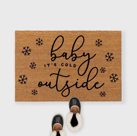Baby its cold outside doormat, Christmas doormat, Christmas door mat,Christmas outdoor decor,Chri... | Etsy (US)