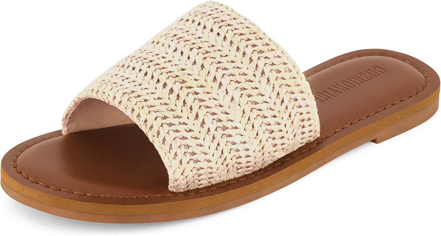 Cushionaire Women's Carly slide Sandal with Memory Foam | Amazon (US)