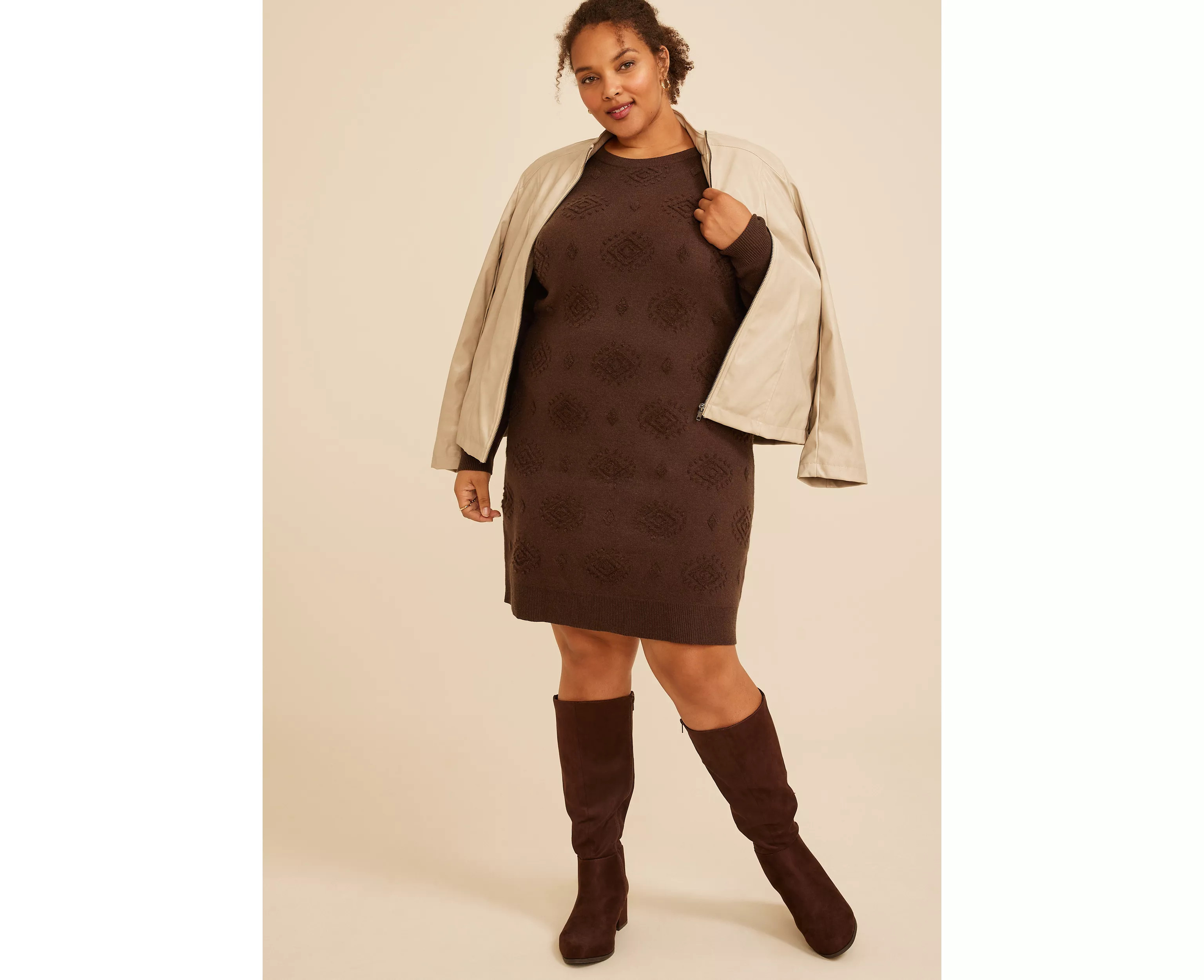 Plus Size Medallion Sweater Dress | maurices | Maurices