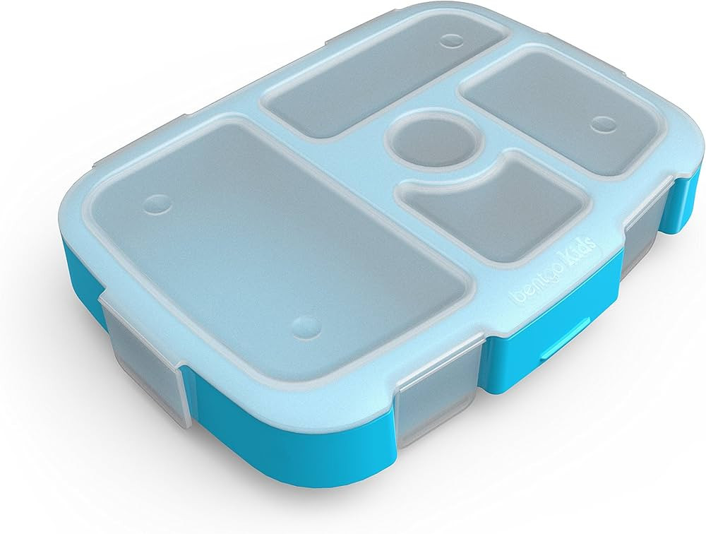Bentgo Kids Brights Tray (Turquoise) with Transparent Cover - Reusable, BPA-Free, 5-Compartment M... | Amazon (US)