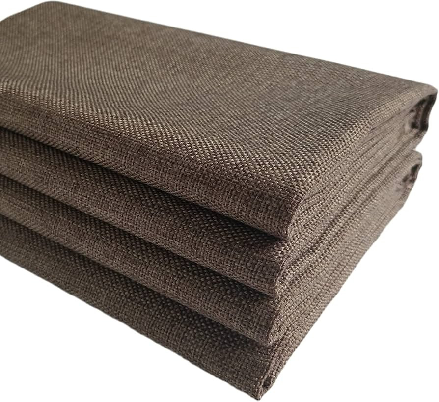Upholstery Fabric for Chair, Faux Linen Type Cloth Material, Sofa Couth Repair (Coffee 10, 2 Yard... | Amazon (US)
