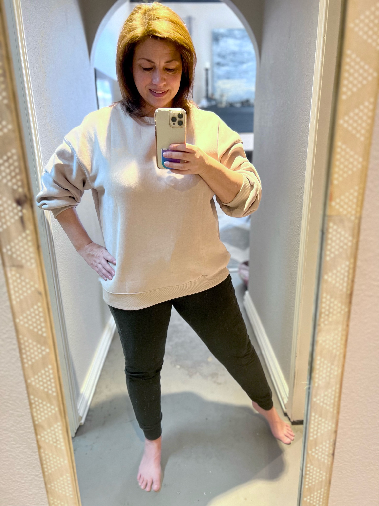 These stretchy pants with pockets come in a 4 pack!  This sweatshirt is super soft and I love that it’s oversized.  

#LTKunder50 #LTKFind #LTKfit