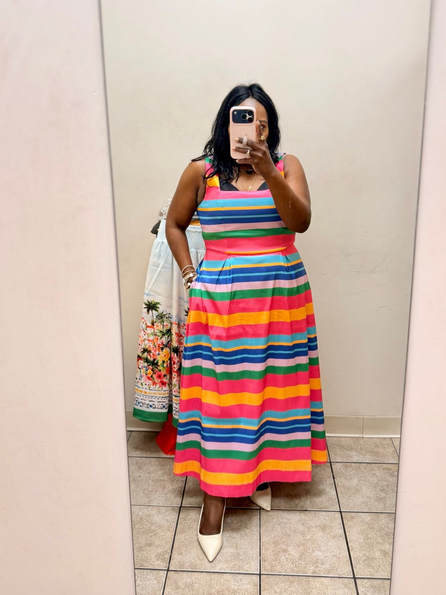 Kate Spade inspired stripe colorful dress from Cato’s - on sale for under $30!

#LTKWedding #LTKSeasonal #LTKPlusSize