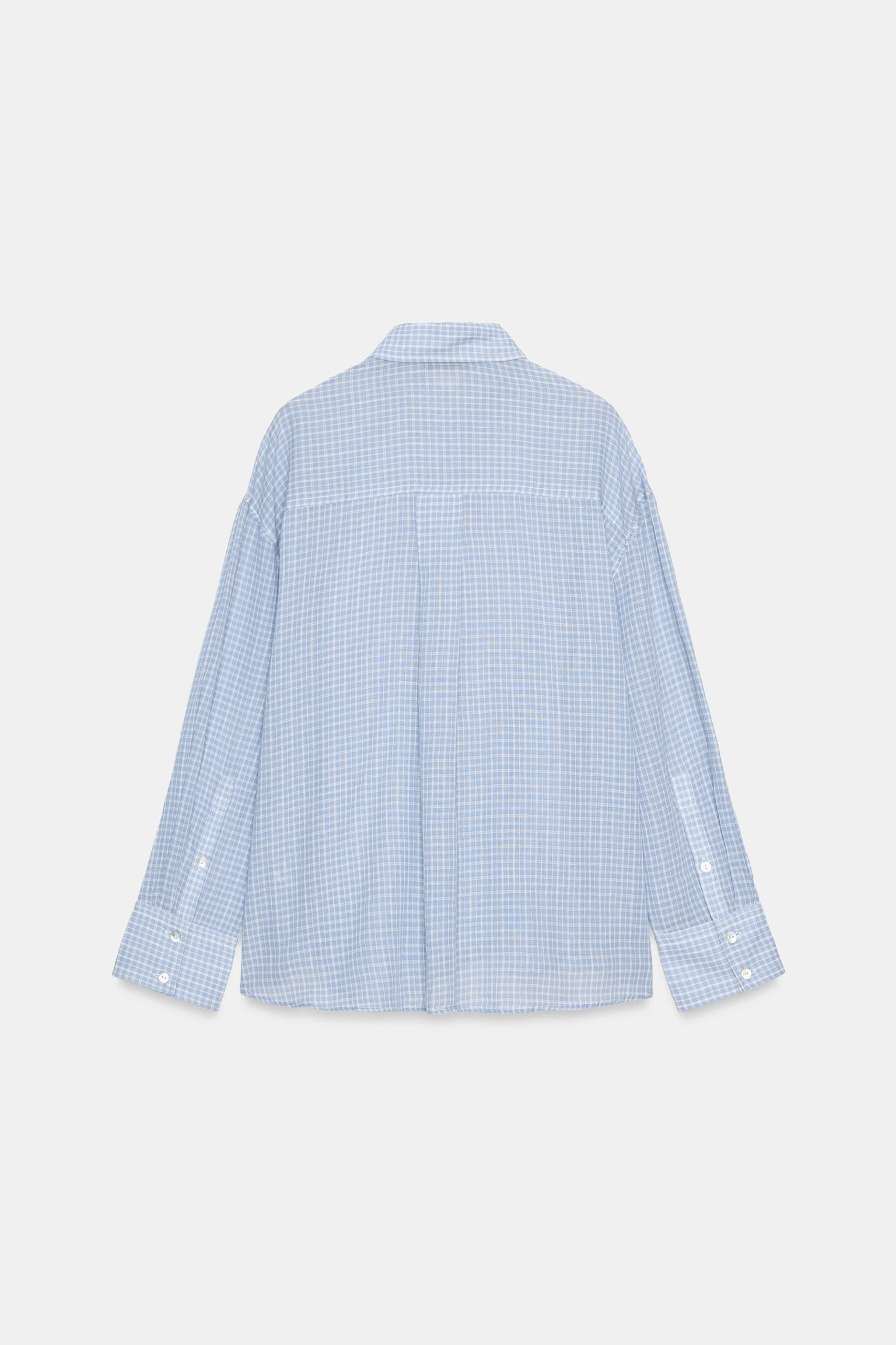 OVERSIZE GAUZE SHIRT WITH POCKET | Zara FR