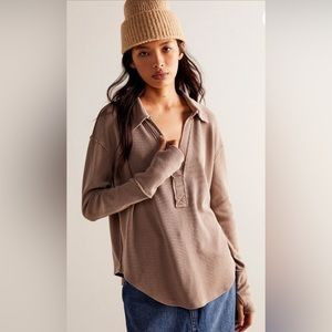 Free people anakin thermal - large - NWOT - olive green color | Poshmark