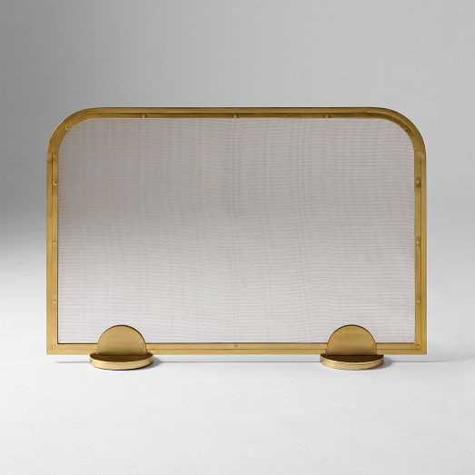 Deco Metal Fireplace Screen | West Elm (US)