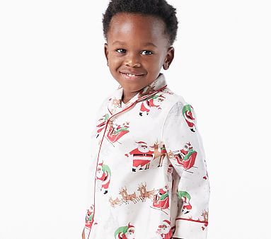 Heritage Santa Flannel Pajama Set | Pottery Barn Kids