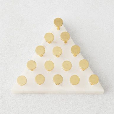 Marble Triangle Peg Solitaire | Zgallerie | Z Gallerie