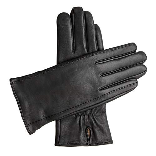 Downholme Touchscreen Leather Cashmere Lined Gloves for Women (Black, XL) | Amazon (US)