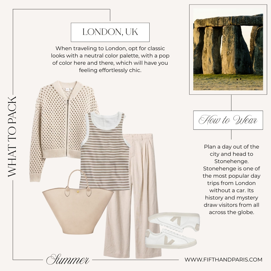 What to Wear in London this Summer.  

Head out of the city to Stonehenge and enjoy the beautiful scenery.  


#LTKSeasonal #LTKTravel #LTKOver40