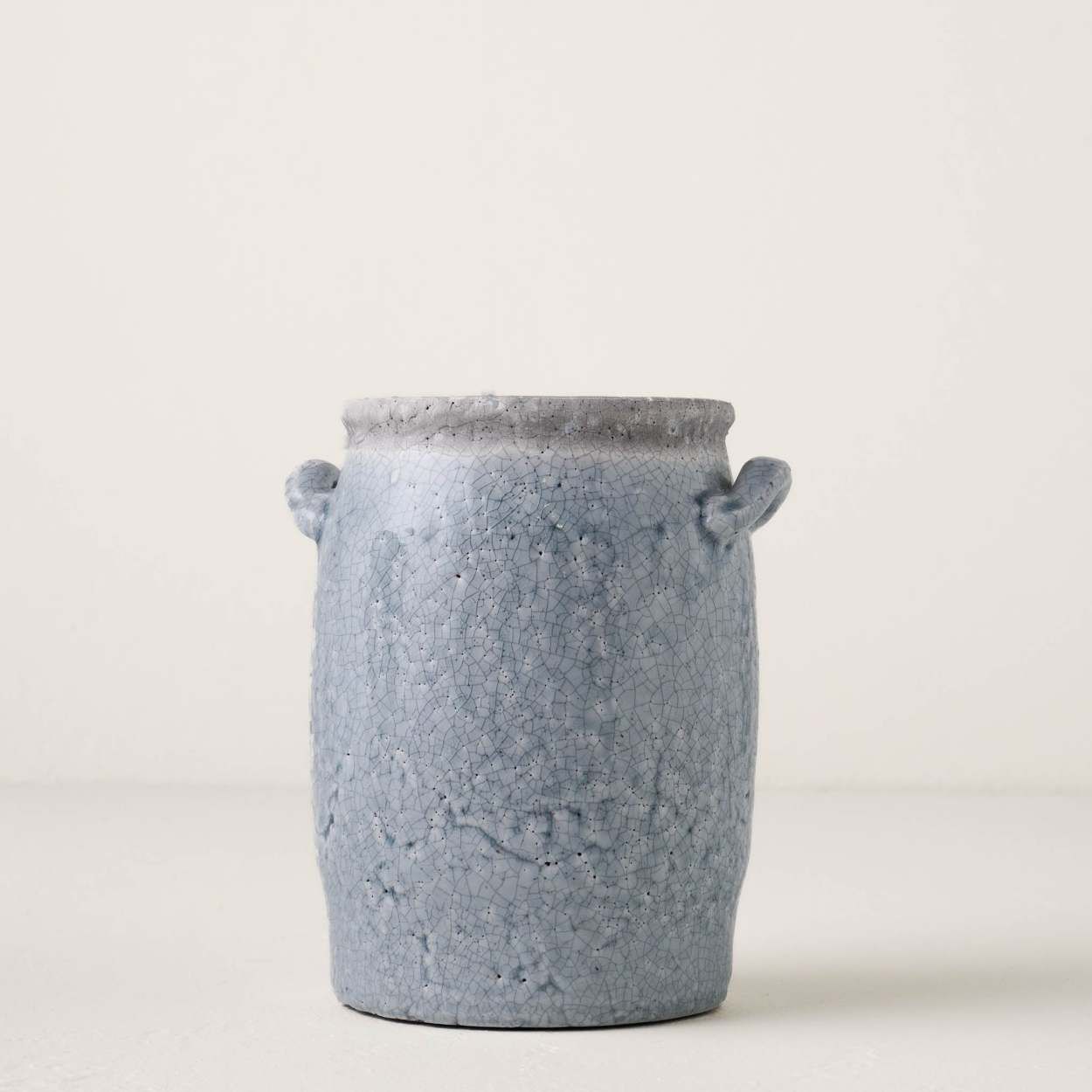 Light Blue Crackle Handled Vase | Magnolia