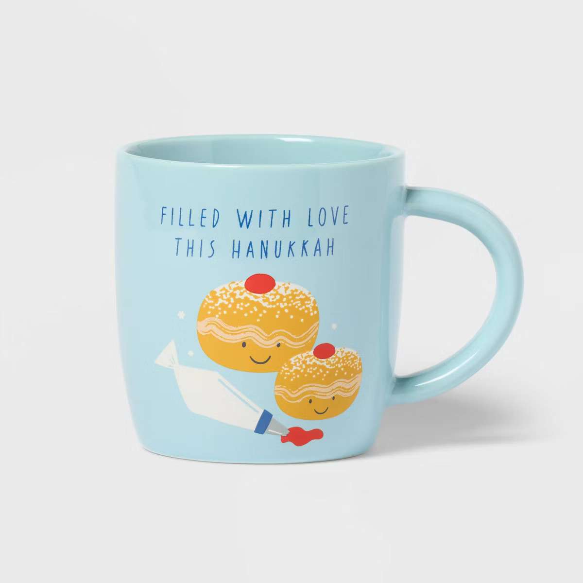 16 fl oz 'Filled with Love This Hanukkah' Stoneware Mug - Spritz™ | Target