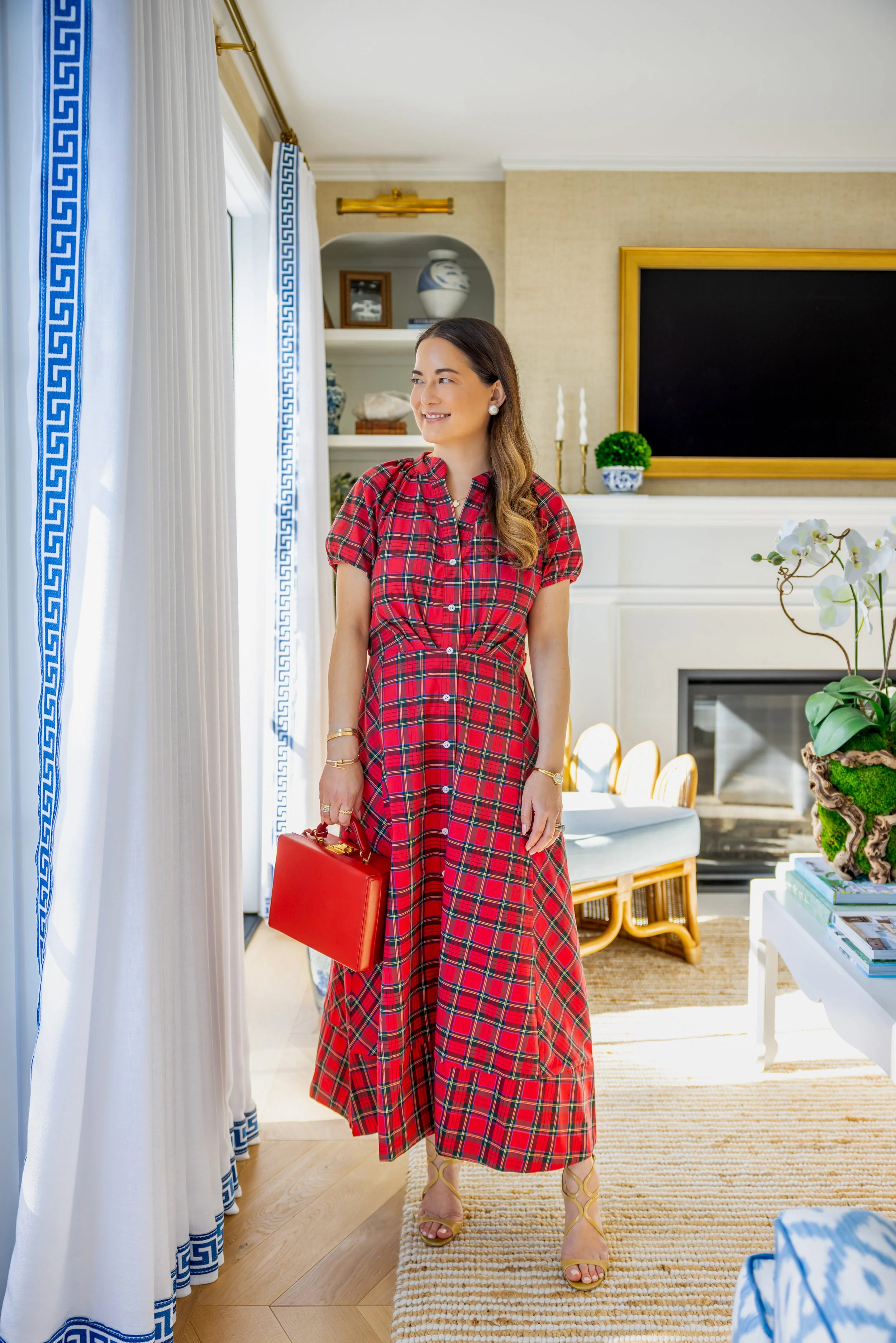 Red Tartan Abby Shirt Dress | Sail to Sable