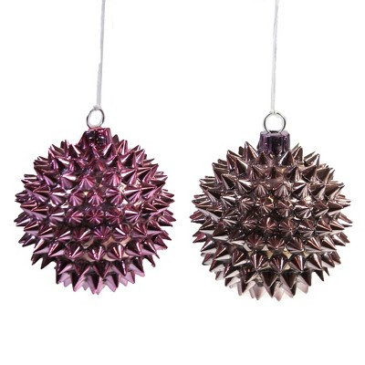 Cody Foster 3.0 Inch Spiny Balls In Pink Set / 2 Valentine Tree Ornament , Ombre Shade Valentines Easter (2PC) | Target