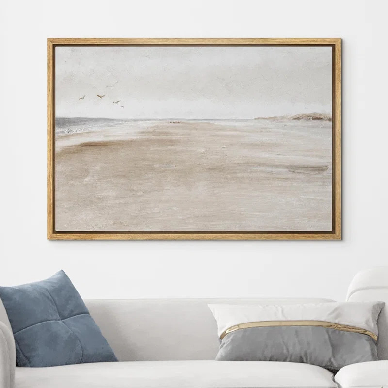 Sandy Beach Coastal Abstract Landscape Nature Fine Art Large Wall Art Pictures Bedroom Office | Wayfair North America