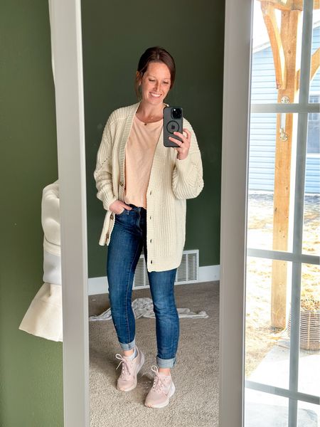 outfit of the day | oversized tee + sweater. Spring outfit, spring style, casual style #ltkspring

#LTKstyletip #LTKFind #LTKunder100