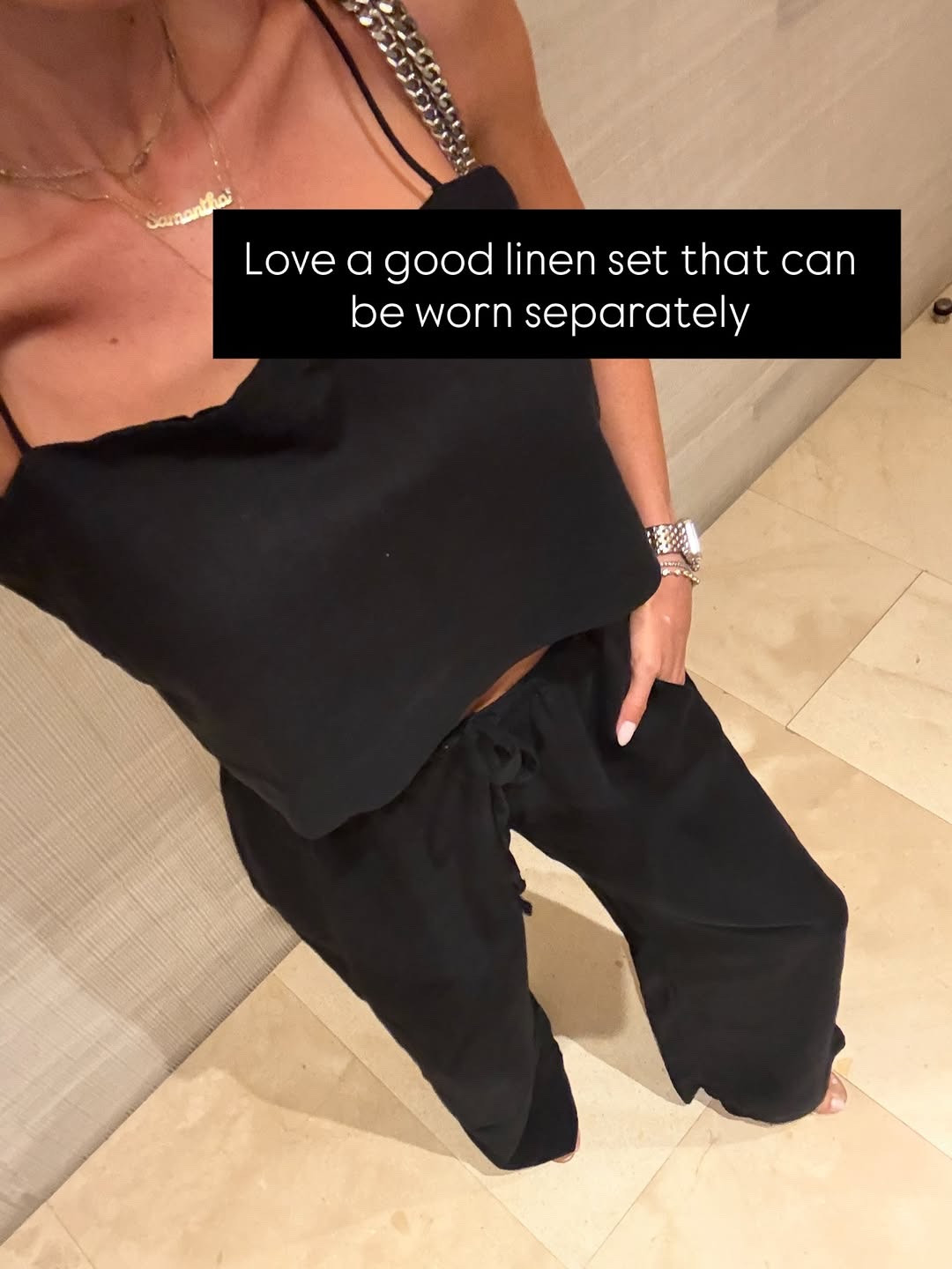 Matching linen set pants size xxs short on sale 

#LTKPetite #LTKSaleAlert #LTKootd