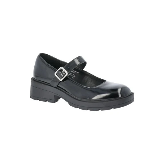 No Boundaries Women's Chunky Lug Sole Mary Jane Shoes | Walmart (US)