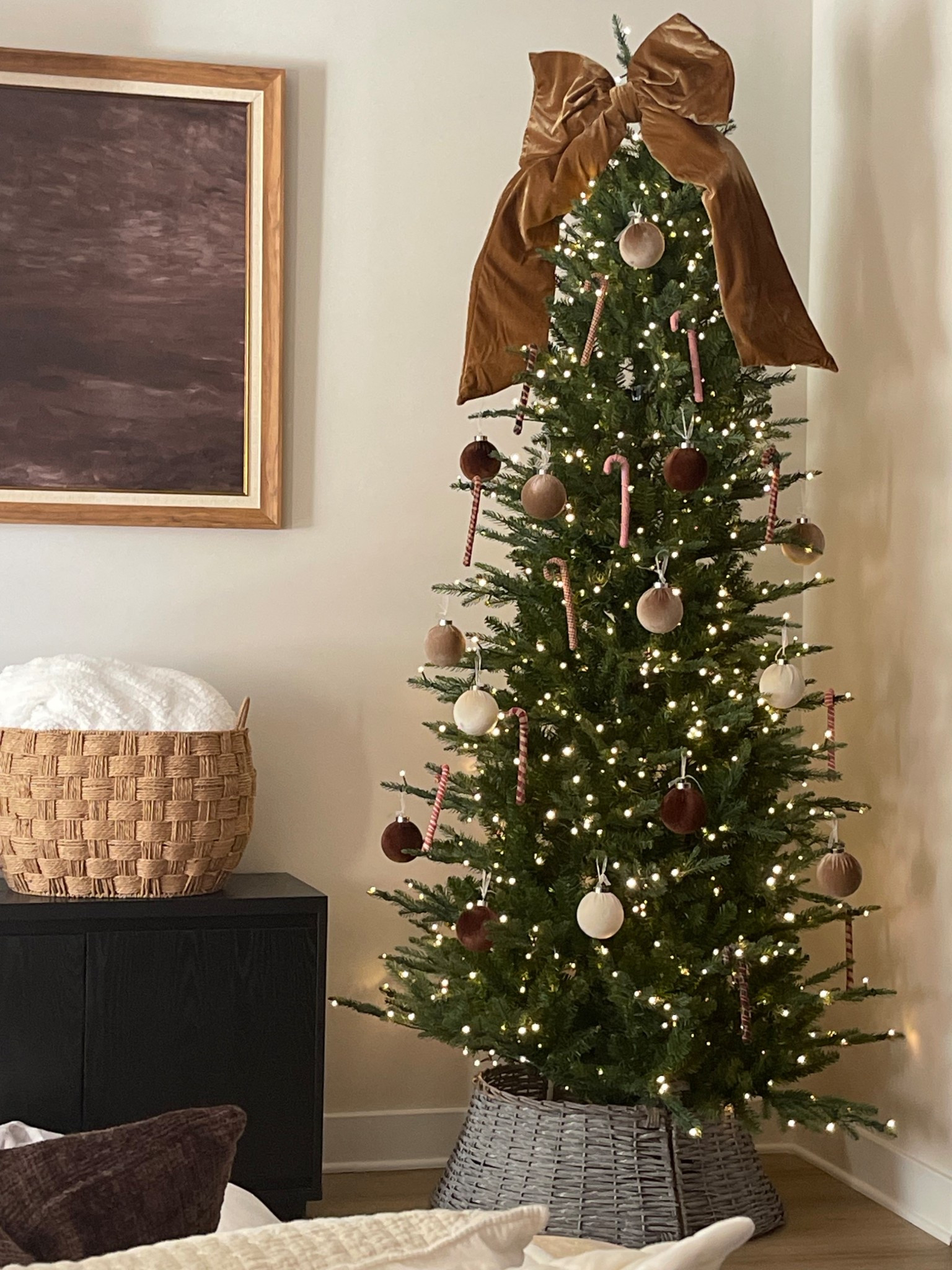 My Christmas tree! Twinkle tree from Home Depot 

Holiday decor, ornaments, velvet, bow, candy canes, wall art 

#LTKSeasonal #LTKHome #LTKHoliday
