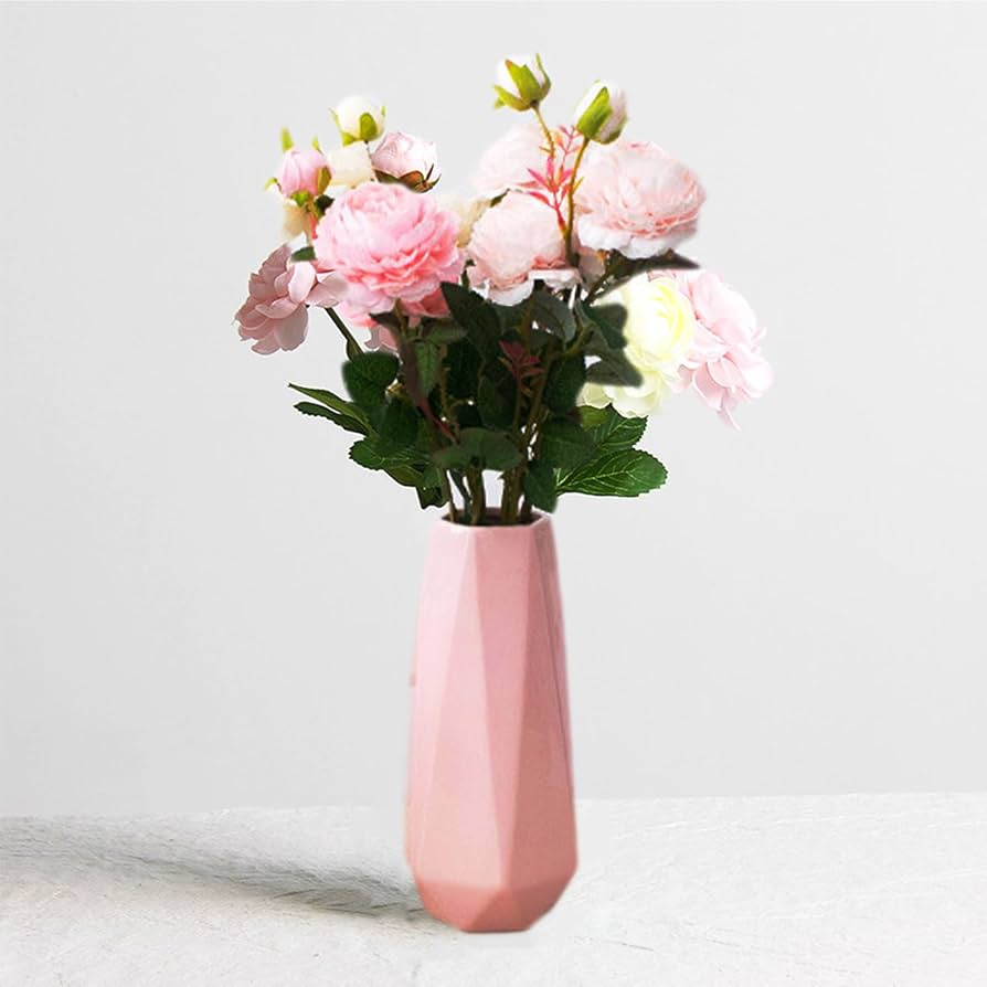 Ceramic Vase, 7.4 Inch for Pampas Calla Lily Tulip, Flower Vase Minimalism Style for Modern Table... | Amazon (US)