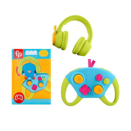 Fisher-Price Newborn Toys Level-Up Little Gamer Gift Set, Baby Rattle Teether & Crinkle Activities for Infants Ages 3+ Months | Amazon (US)