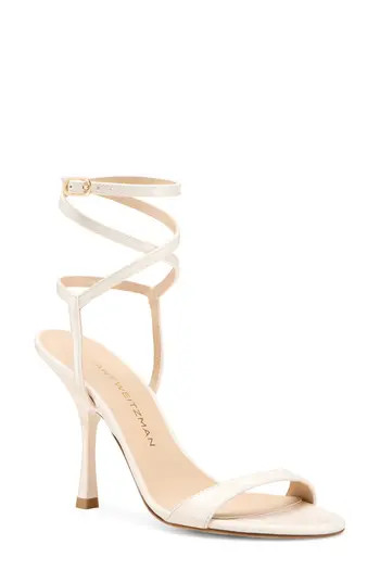 Stuart Weitzman Nudist Wrap Sandal in Cream at Nordstrom Rack, Size 9 | Nordstrom Rack