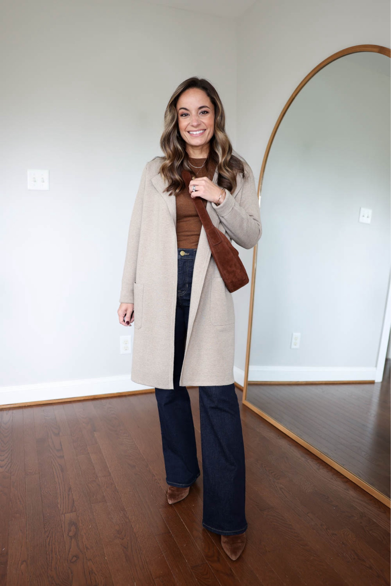 2024 fall casual capsule series: bootcut jeans 

Brown sweater (j.crew): xxs 
Long cardigan (j.crew): xxs in Heather Birch 
Bootcut jeans (j.crew): petite 24 



My measurements for reference: 4’10” 105lbs bust, waist, hips 32”, 24”, 35” size 5 shoe. 25” inseam measurement to my ankle bone.


#LTKSeasonal #LTKFallSale