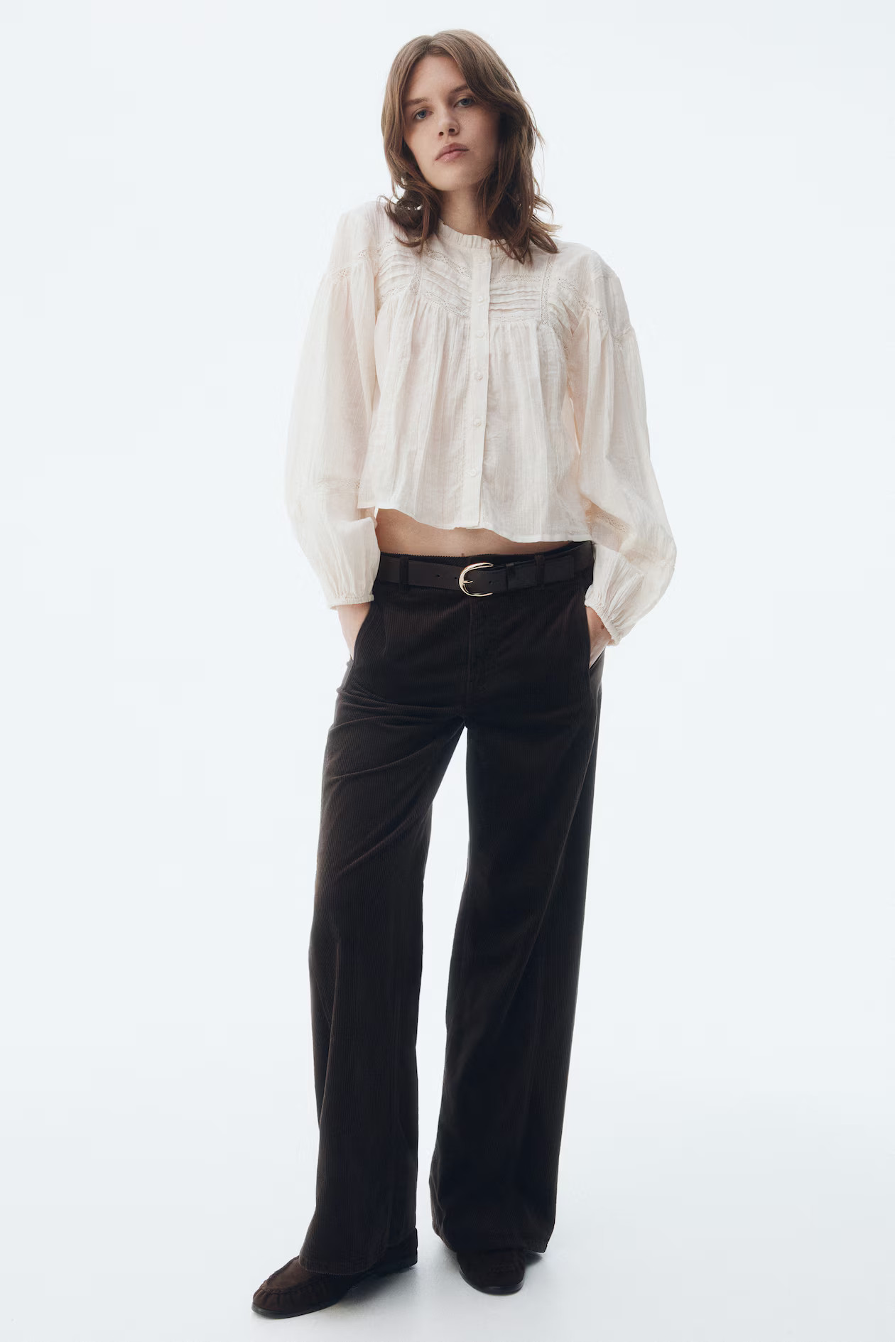 Wide-Leg Corduroy Pants | H&M (US + CA)
