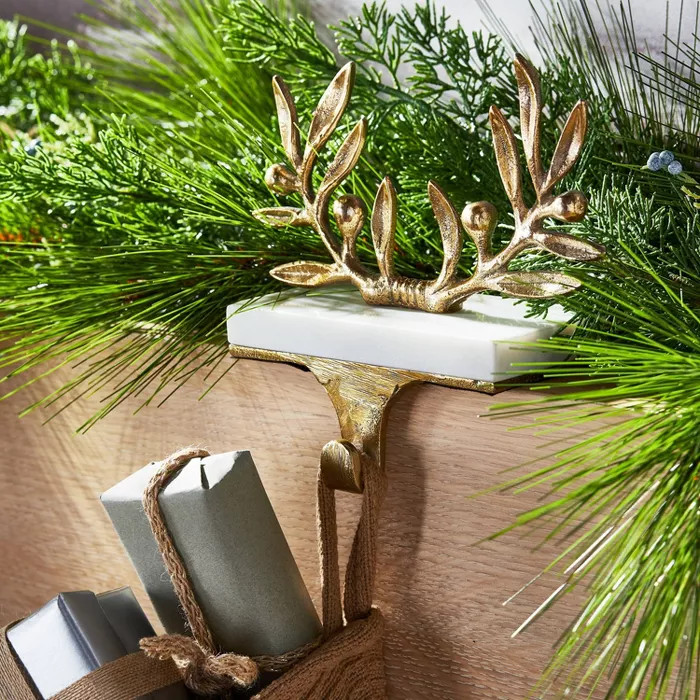 Brass Semi Circle Stocking Holder - Threshold™ designed with Studio McGee | Target