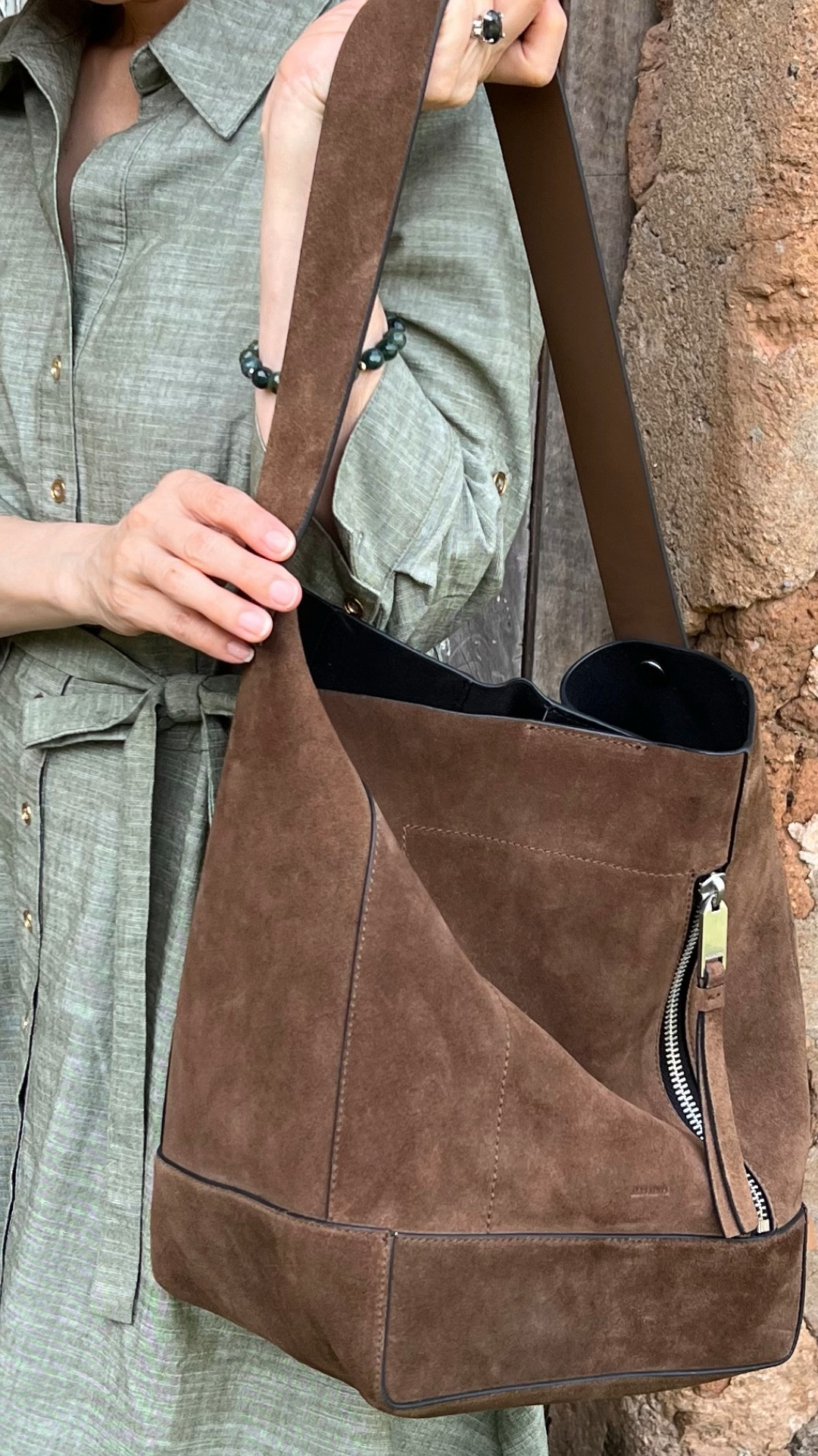 Alba Leather Hobo Bag
AllSaints

A bucket-style silhouette and vertical zip pocket bring easy access and organization to this structured hobo bag crafted from smooth sheepskin leather.

Magnetic-snap closure
Shoulder strap
Exterior zip pocket; side pocket
Interior wall pockets
Unlined
Leather

#LTKWorkwear #LTKTravel #LTKSaleAlert