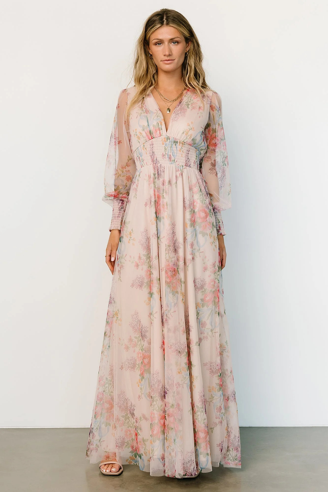 Layla Tulle Maxi Dress | Romantic Floral | Baltic Born