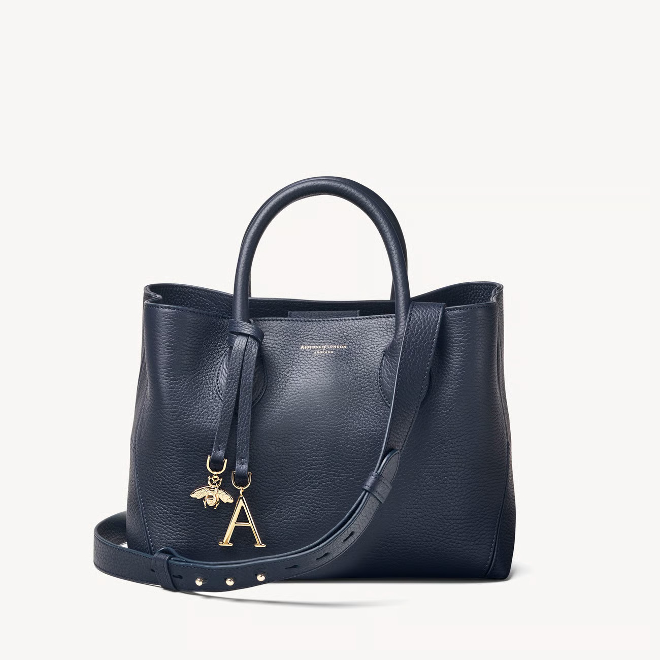 Midi London Tote

        
            
            Navy Pebble | Aspinal of London US