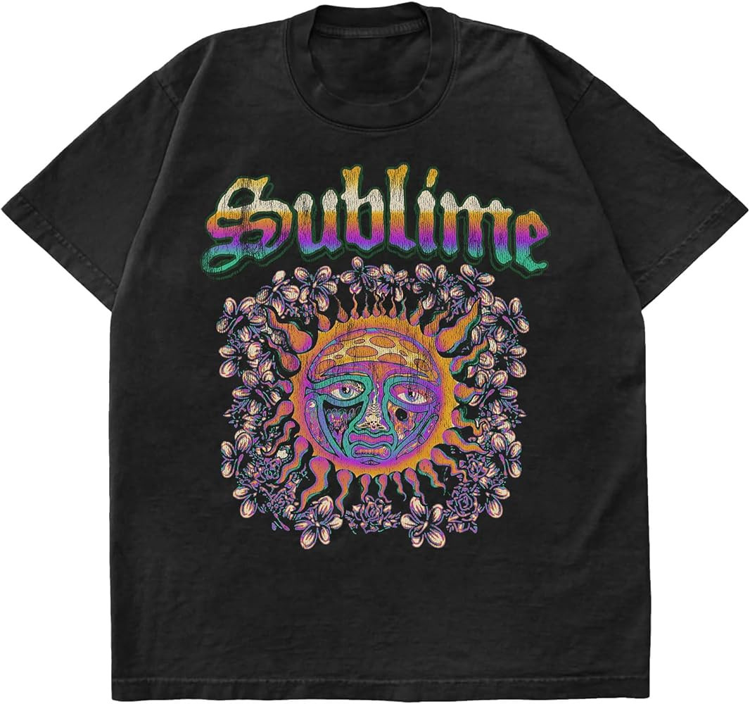 Sublime Customer Sun Adult Black Short Sleeve T Shirt 90s Ska Punk Music Vintage Style Graphic Te... | Amazon (US)