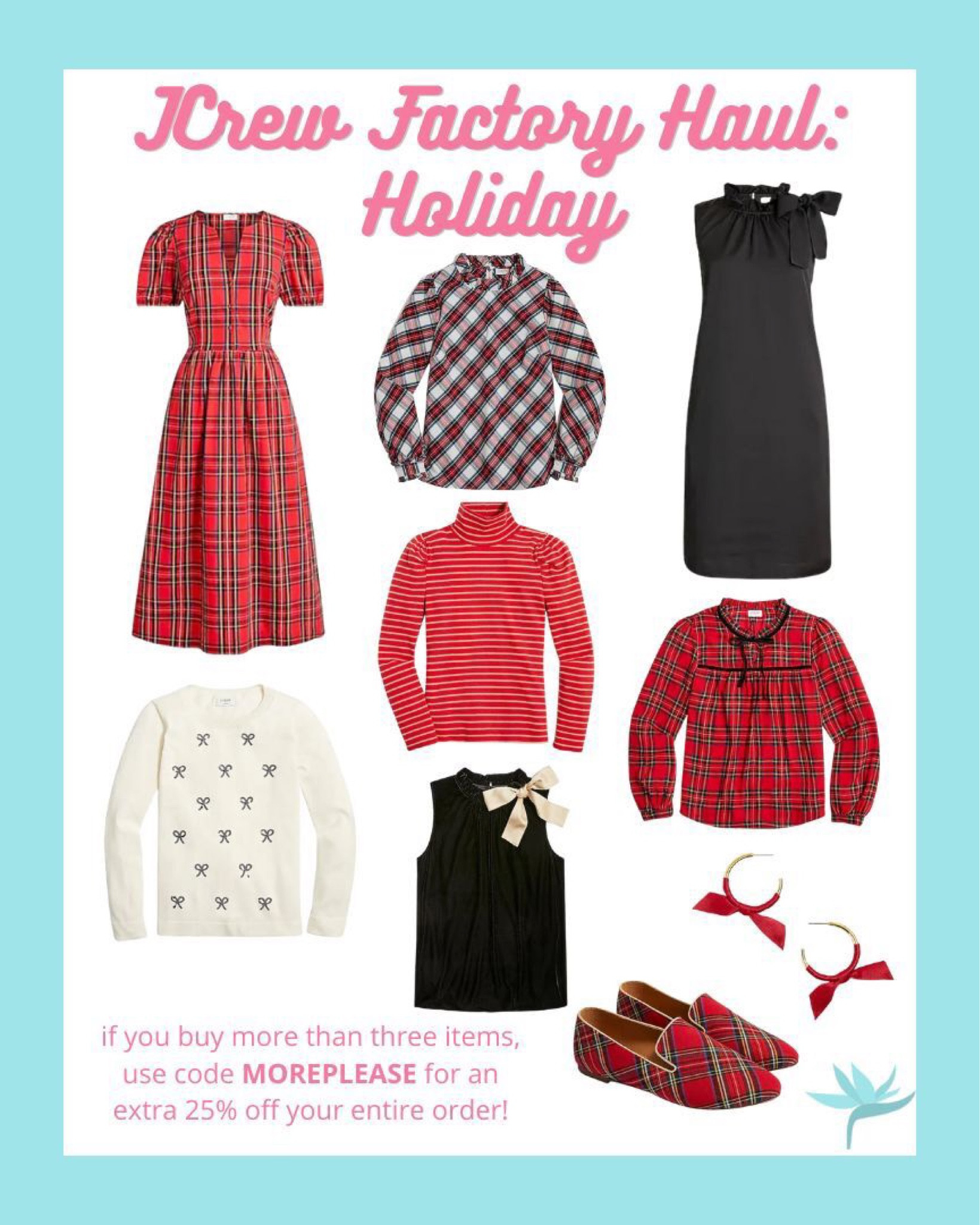 JCrew. JCrew factory. Holiday dress. Holiday blouse. Holiday shoes. Tartan. Bow earrings. Bow sweater. Tie neck top. Bow neck dress. Christmas plaid. Christmas dress. 

#LTKHoliday #LTKCyberweek #LTKsalealert