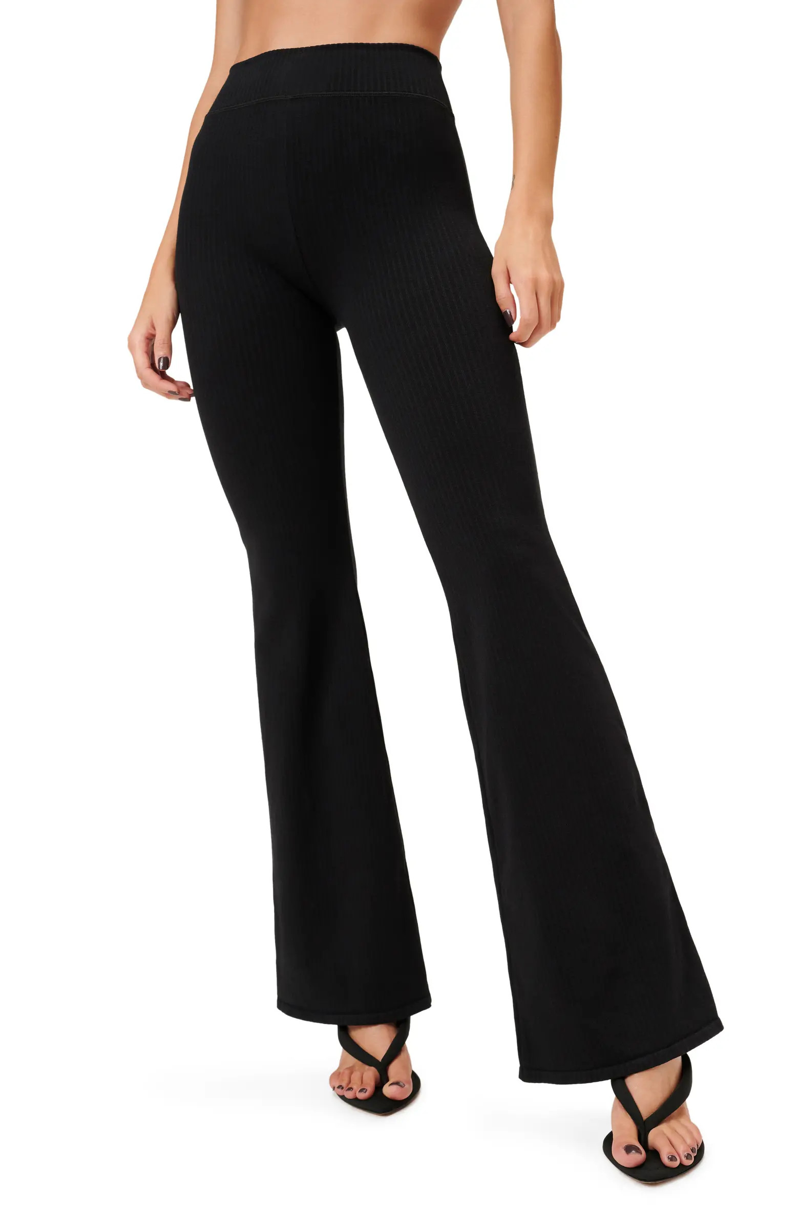 Good American Rib Seamless Flare Pants | Nordstrom | Nordstrom