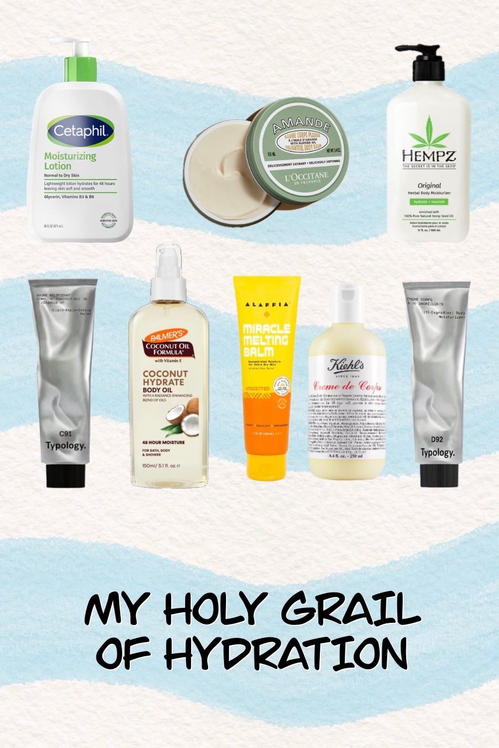 My holy grail hydration lineup is finally here! These are the tried-and-true products I swear by for my really dry skin, featuring a mix of affordable favorites and luxurious splurges.

From Cetaphil and Palmer's to L'Occitane, Hempz, Typology, Alaffia, and Kiehl's, every single one delivers the intense moisture my skin craves. If you struggle with dryness, these are for you.

Shop my complete hydration routine.

#LTKBeauty #LTKOver40 #LTKselfcare
